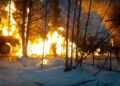 Kolyma, Siberia. Gelo con -20 gradi, ma gli incendi proseguono